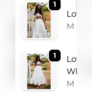 Elegant White Two-Piece Set Bridal